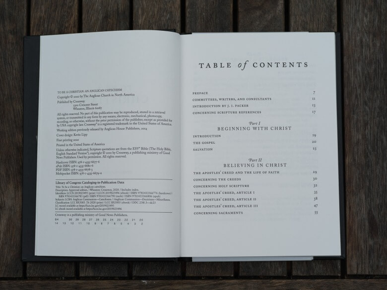 Table of Contents first page